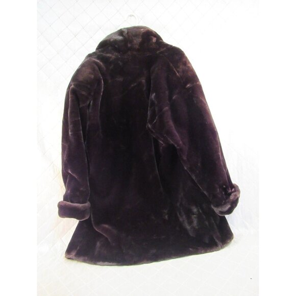 Donnybrook Faux Fur Brown Coat Small Vintage Teddy Bear Swing Coat Warm Plush - Picture 7 of 8